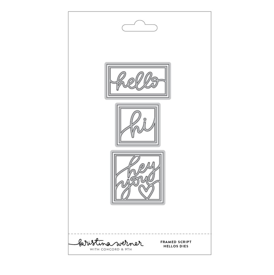 **NEW* - Concord & 9th - Framed Script Hellos