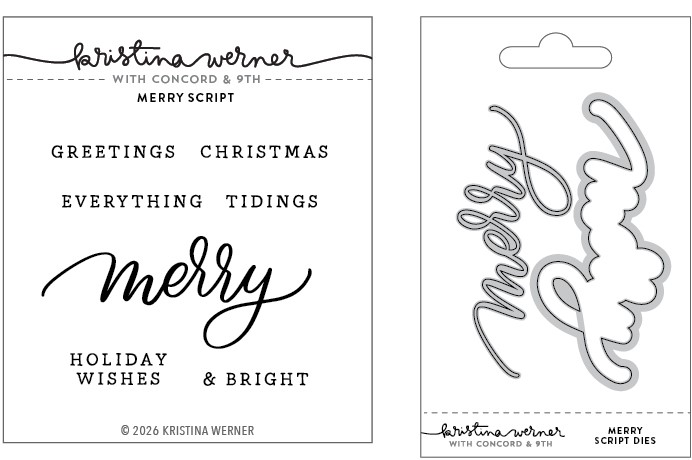**NEW* - Concord & 9th - Merry Script Bundle (2 items)