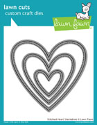 Lawn Fawn- Lawn Cuts - Stitched Heart Stackables
