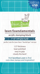 Lawn Fawn- 3"x6" Acrylic block with grid