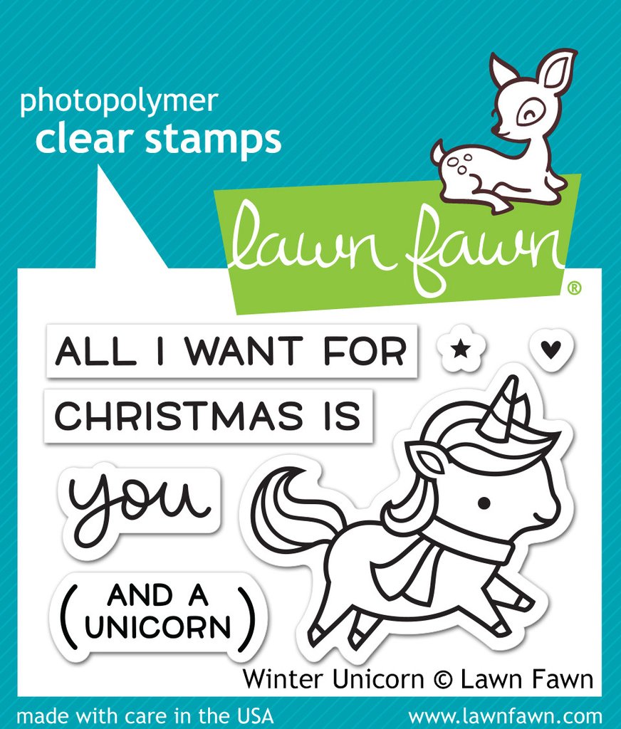 Lawn Fawn- Stamps -  winter unicorn