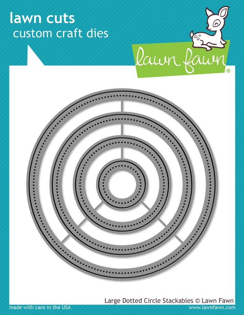 Lawn Fawn- Lawn Cuts -  large dotted circle stackables