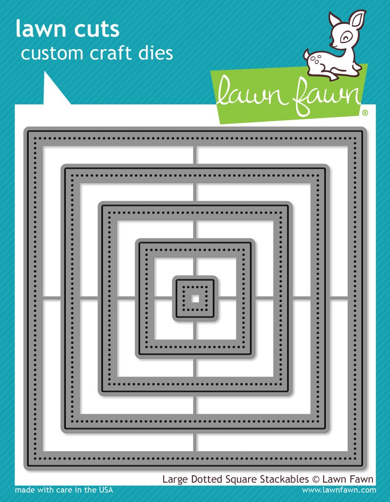 Lawn Fawn- Lawn Cuts -  large dotted square stackables