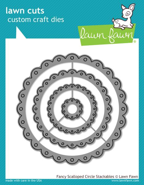 Lawn Fawn- Lawn Cuts - Fancy Scalloped Circle Stackables