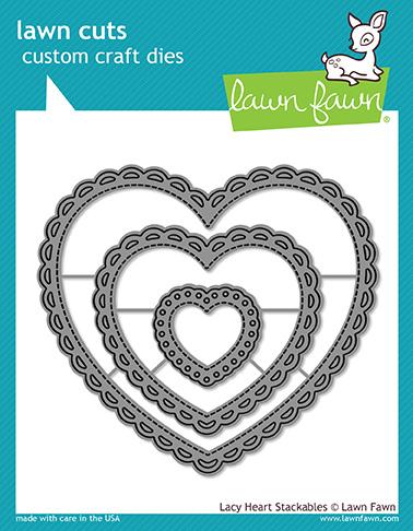 Lawn Fawn - lacy heart stackables