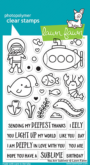 Lawn Fawn - you are sublime STAMP AND MATCHING DIE