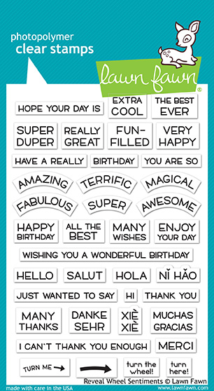 Lawn Fawn - reveal wheel sentiments