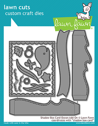 Lawn Fawn - shadow box card ocean add-on