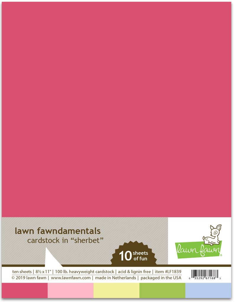 Lawn Fawn - sherbet pack cardstock