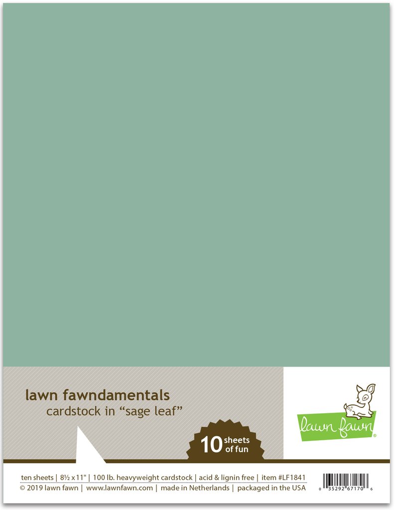 Lawn Fawn - sage leaf cardstock