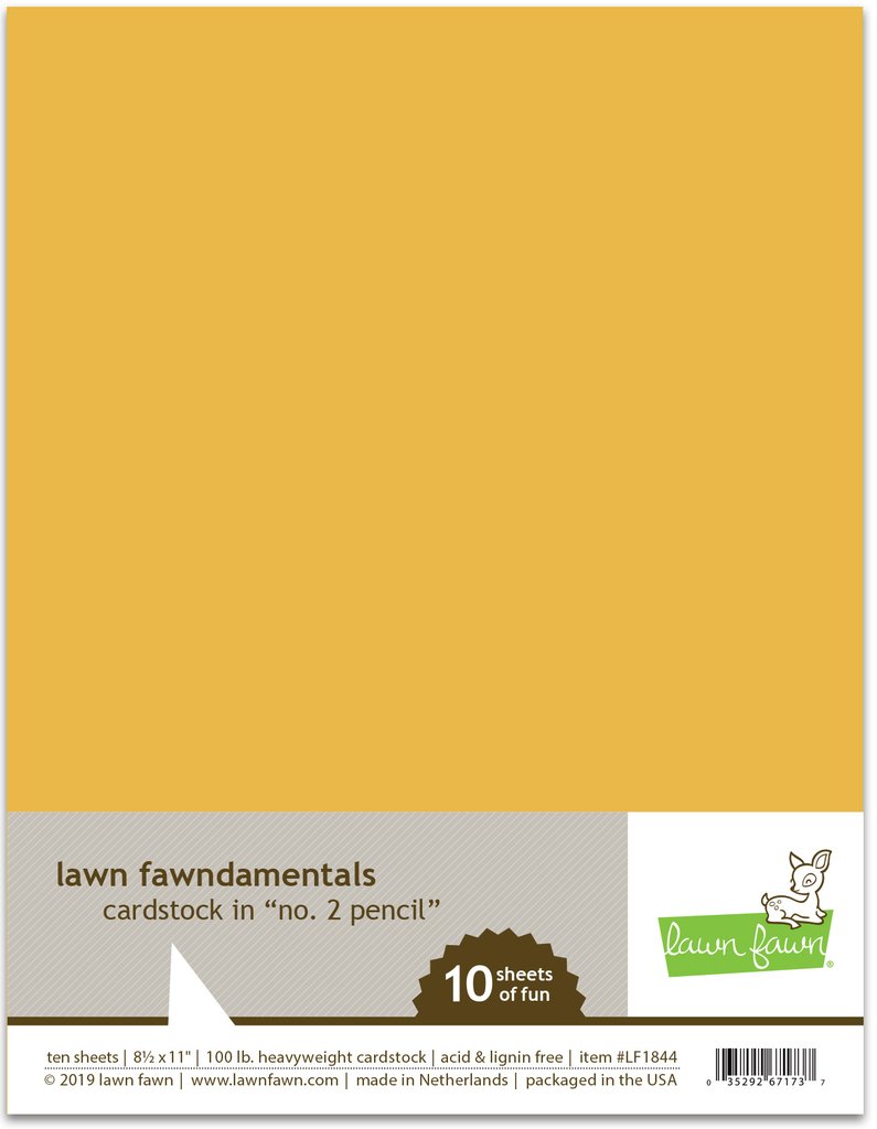 Lawn Fawn - no. 2 pencil cardstock