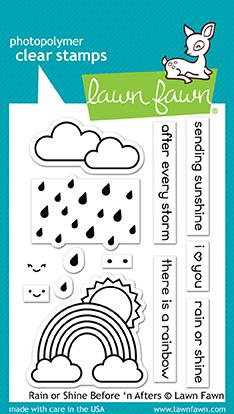 Lawn Fawn - rain or shine before 'n afters