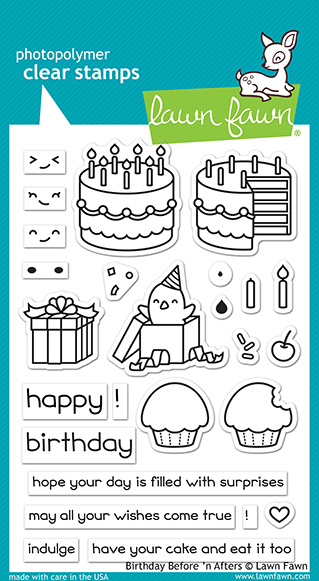Lawn Fawn - birthday before 'n afters