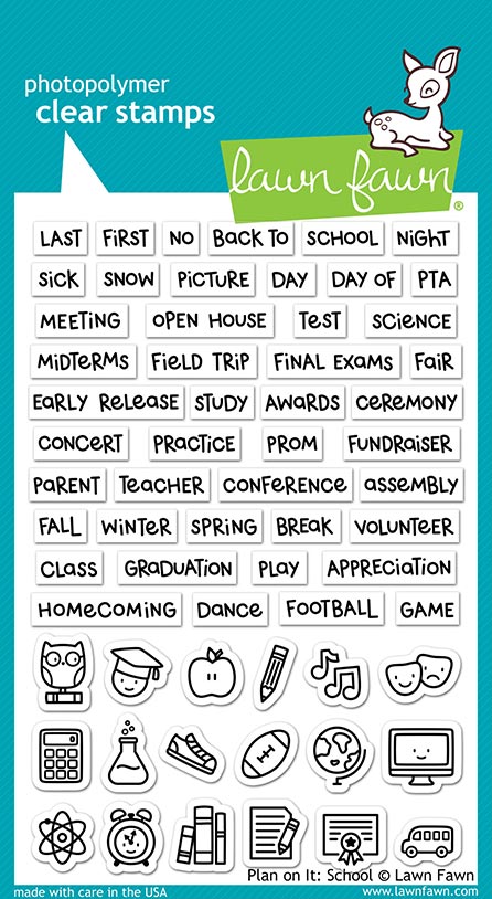 Lawn Fawn - plan on it: school