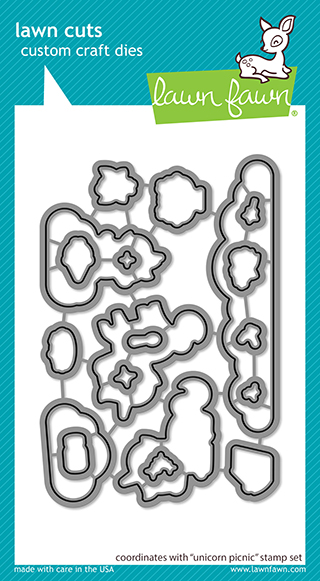 Lawn Fawn - unicorn picnic - lawn cuts