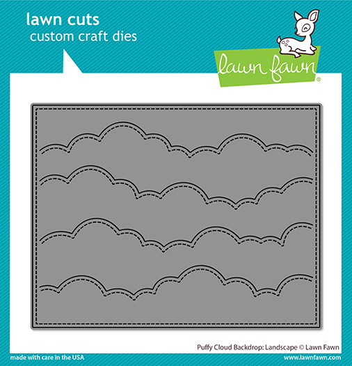 Lawn Fawn - puffy cloud backdrop: landscape