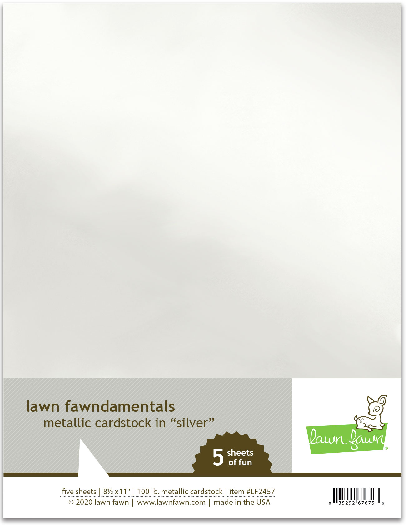 Lawn Fawn - metallic cardstock - silver
