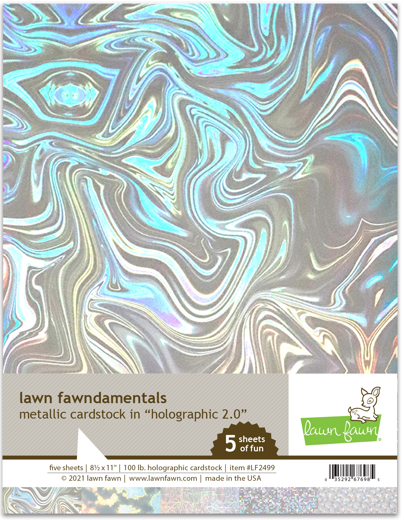 Lawn Fawn - metallic cardstock - holographic 2.0