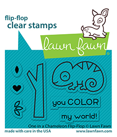 Lawn Fawn - one in a chameleon flip-flop