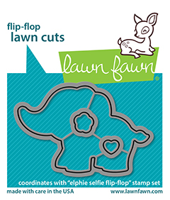 Lawn Fawn - elphie selfie flip-flop - lawn cuts