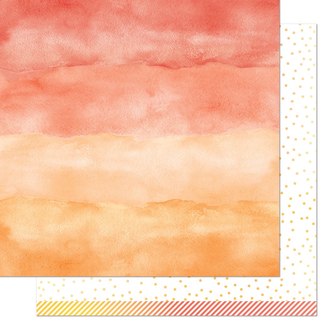 Lawn Fawn - carnelian 12x12 inch patterned paper