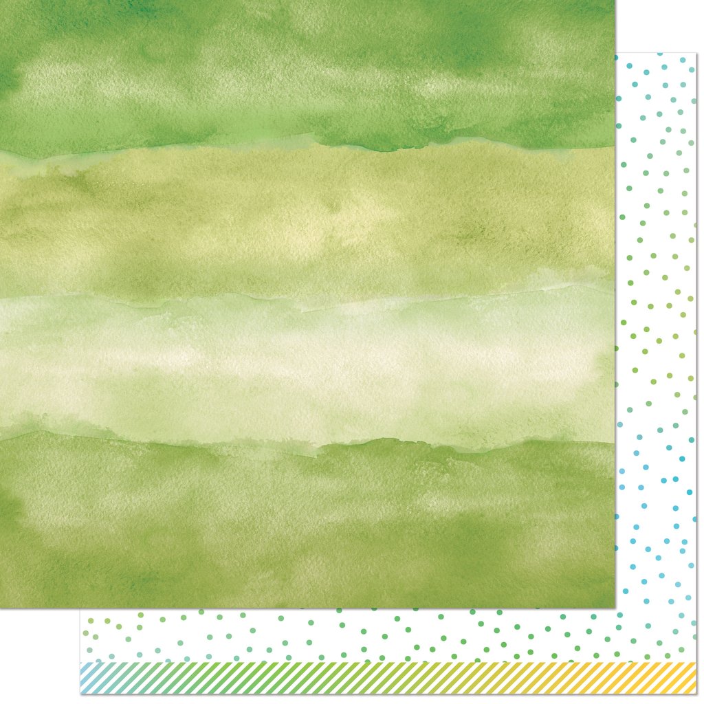 Lawn Fawn - emerald 12x12 inch patterned paper