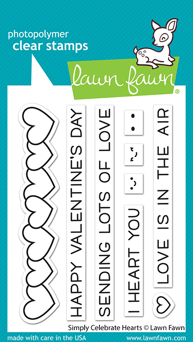 Lawn Fawn - simply celebrate hearts