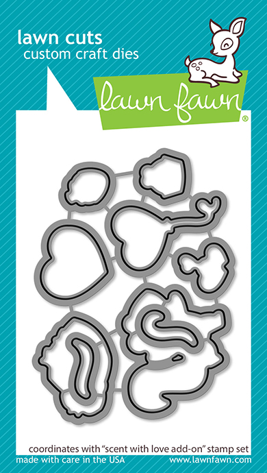 Lawn Fawn - scent with love add-on lawn cuts