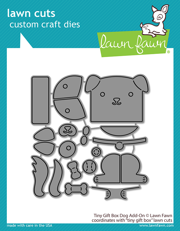 Lawn Fawn - tiny gift box dog add-on