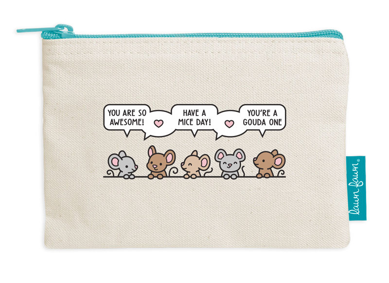 Lawn Fawn - zipper pouch - have a mice day