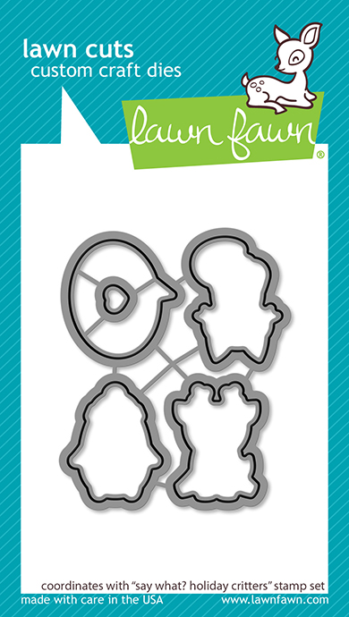 Lawn Fawn - say what? holiday critters - lawn cuts