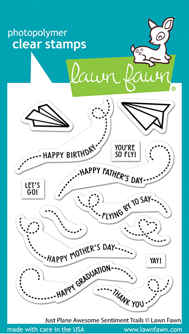 Lawn Fawn - just plane awesome sentiment trails