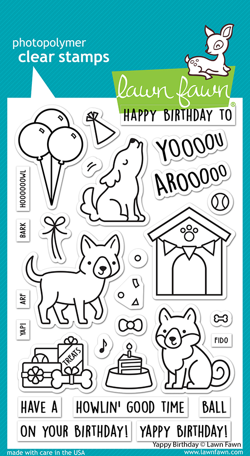 Lawn Fawn - yappy birthday