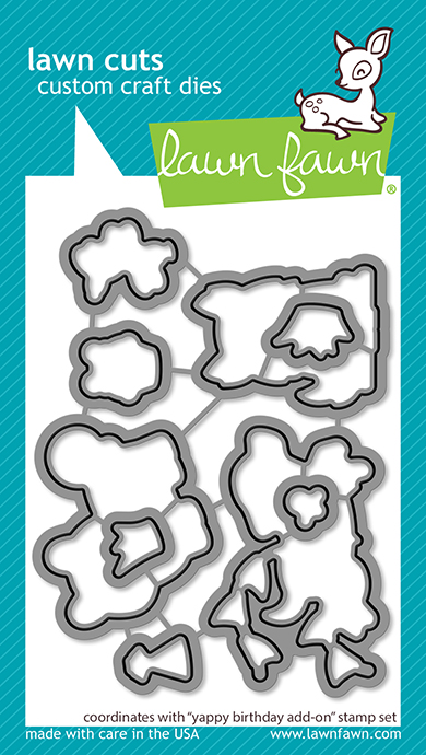 Lawn Fawn - yappy birthday add-on lawn cuts