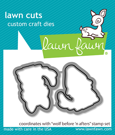 Lawn Fawn - wolf before 'n afters lawn cuts