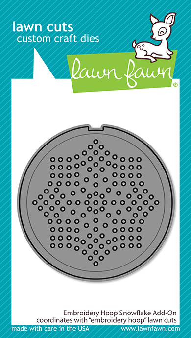 Lawn Fawn - embroidery hoop snowflake add-on