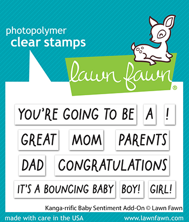 Lawn Fawn - kanga-rrific baby sentiment add-on