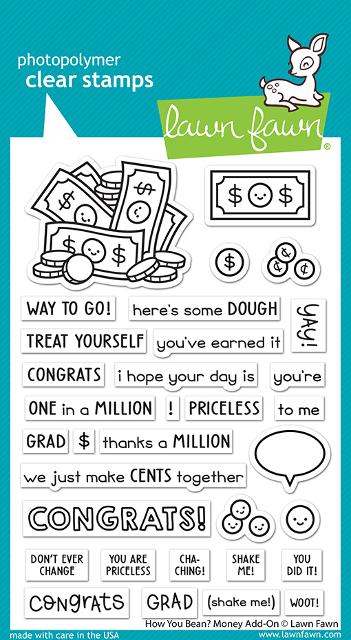 Lawn Fawn - how you bean? money add-on