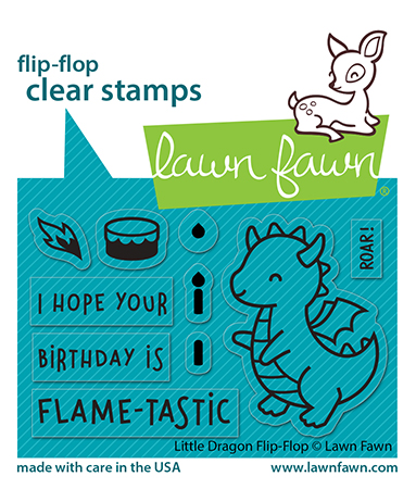 Lawn Fawn - little dragon flip flop