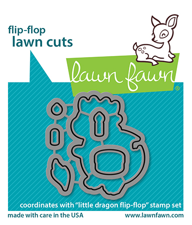 Lawn Fawn - little dragon flip flop lawn cuts