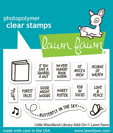Lawn Fawn - little woodland library add-on