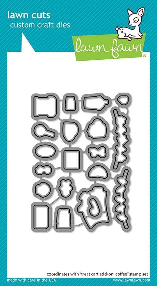 Lawn Fawn - treat cart add-on: coffee lawn cuts