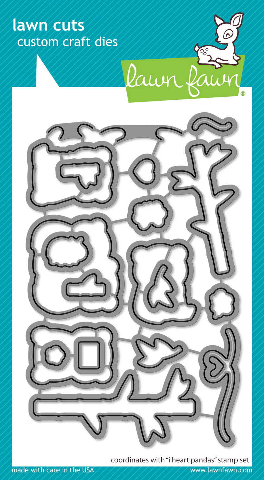 Lawn Fawn - i heart pandas lawn cuts