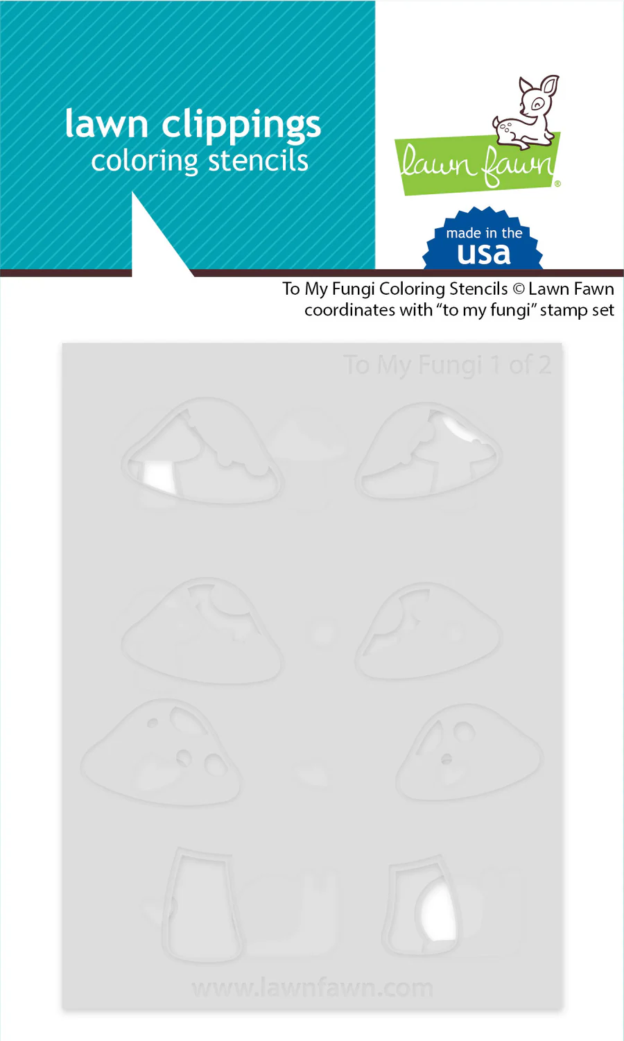 Lawn Fawn - to my fungi coloring stencils