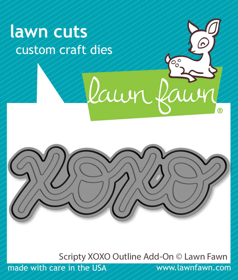 Lawn Fawn - scripty xoxo outline add-on die