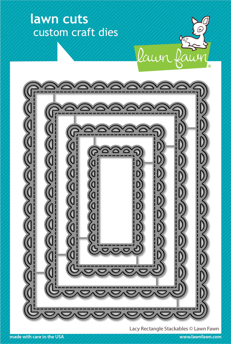 Lawn Fawn - lacy rectangle stackables