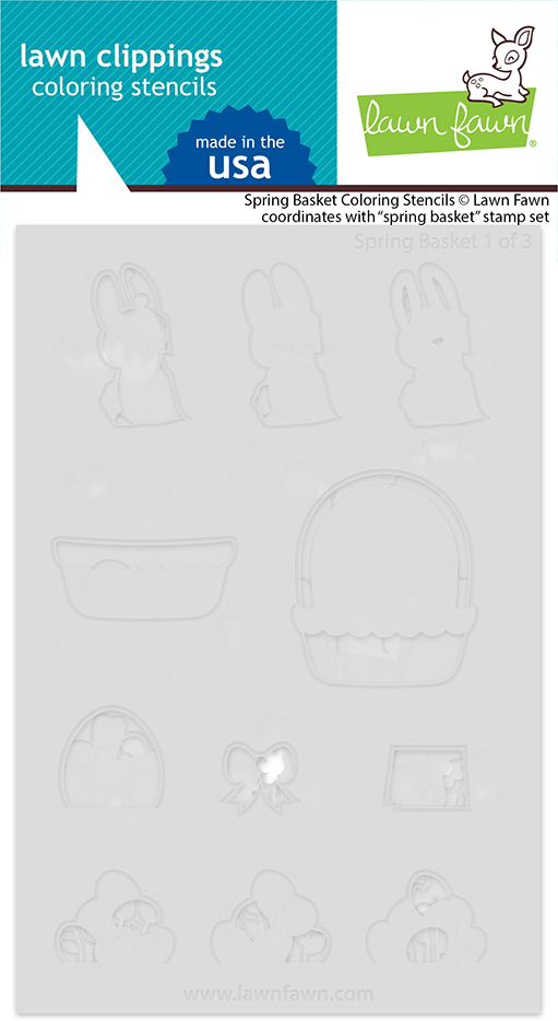Lawn Fawn - spring basket coloring stencils (SB10)