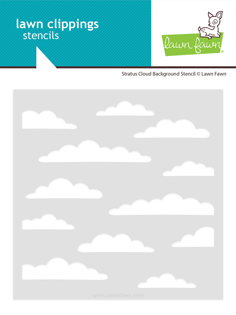 Lawn Fawn - stratus cloud background stencil