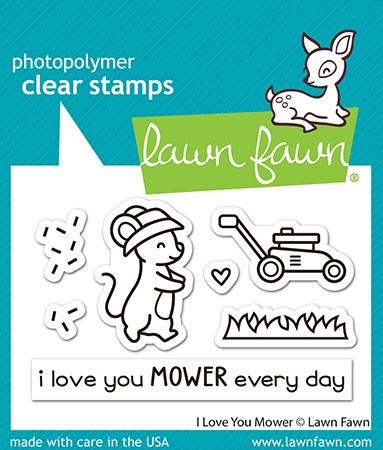 Lawn Fawn - i love you mower