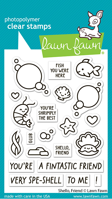 Lawn Fawn - shello, friend